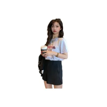 Tonlion T Shirts Women's Bleached