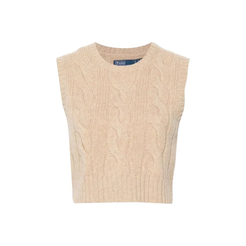 Polo Ralph Lauren Cropped Knitted Vest-0