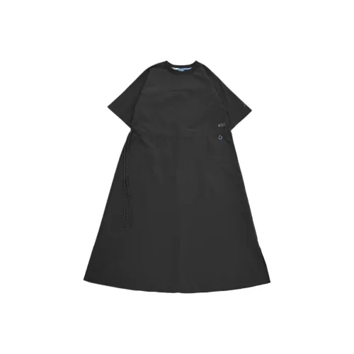 New Balance Half Sleeve Soft Shell Dress Short Sleeved Dress Women's Gray BLK