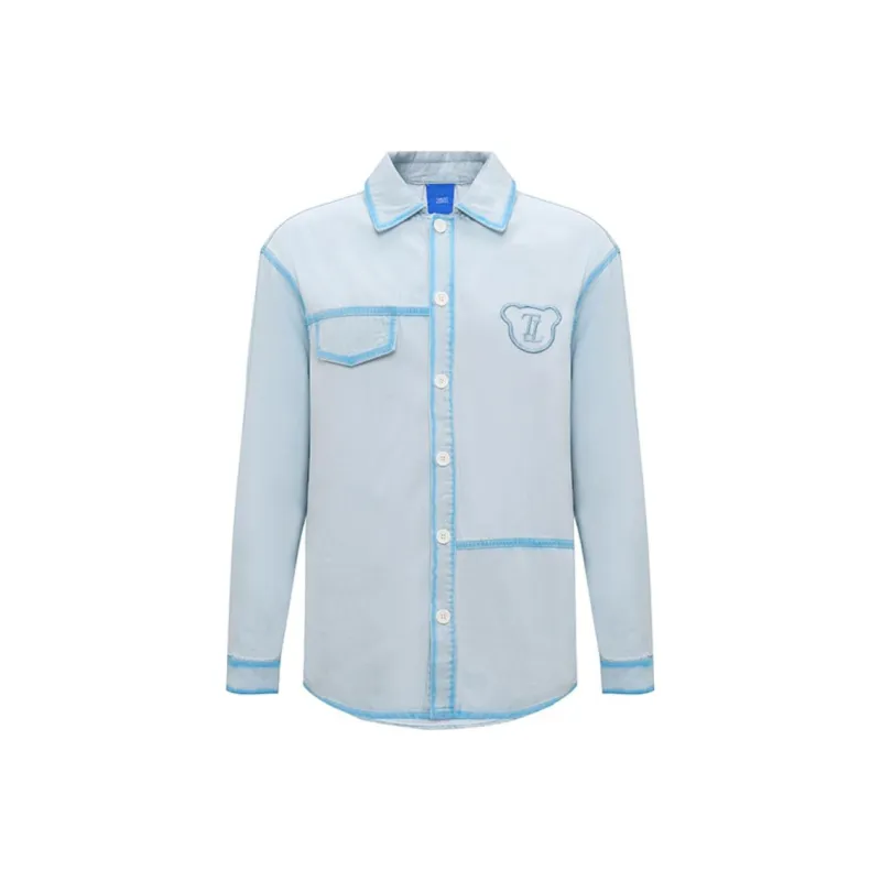 TSMLXLT Shirt Women's Light Denim Blue-0