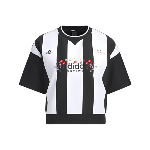Adidas Drop Shoulder Sleeve T Shirt Women's Black