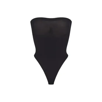 SKIMS SEAMLESS SCULPT STRAPLESS THONG BODYSUIT Jumpsuit Women's Onyx