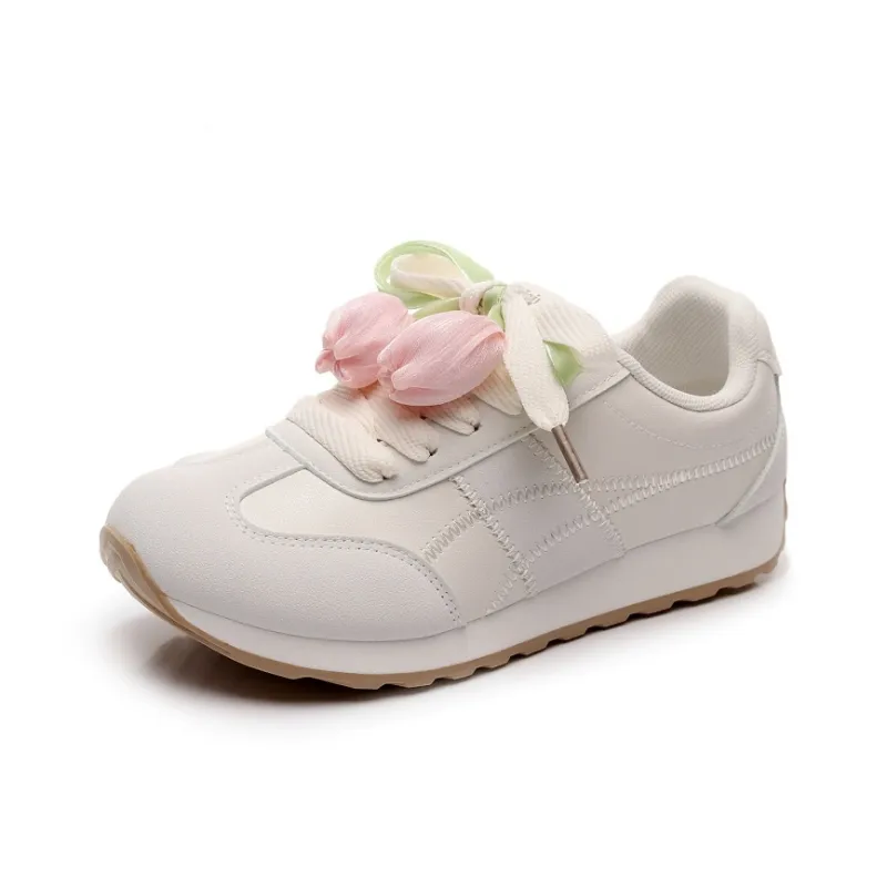 Feiyue Girly Heart Series Abrasion Resistant Lightweight Height Increasing Low Top Casual Shoes Women's Beige-0