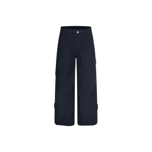 Xmithie Casual Cargo Pants Unisex Navy Blue