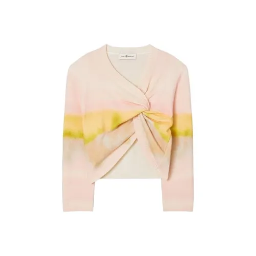 TORY BURCH Cashmere Sweaters Women's Grass Pink