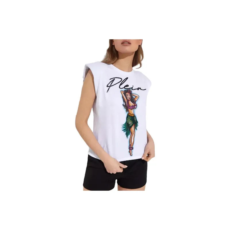 PHILIPP PLEIN Hawaii Logo print Tank Top-0