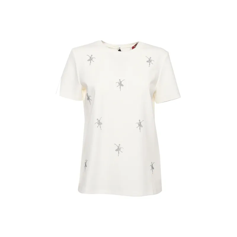MaxMara Studio Bow Detailed Crewneck T Shirt-0