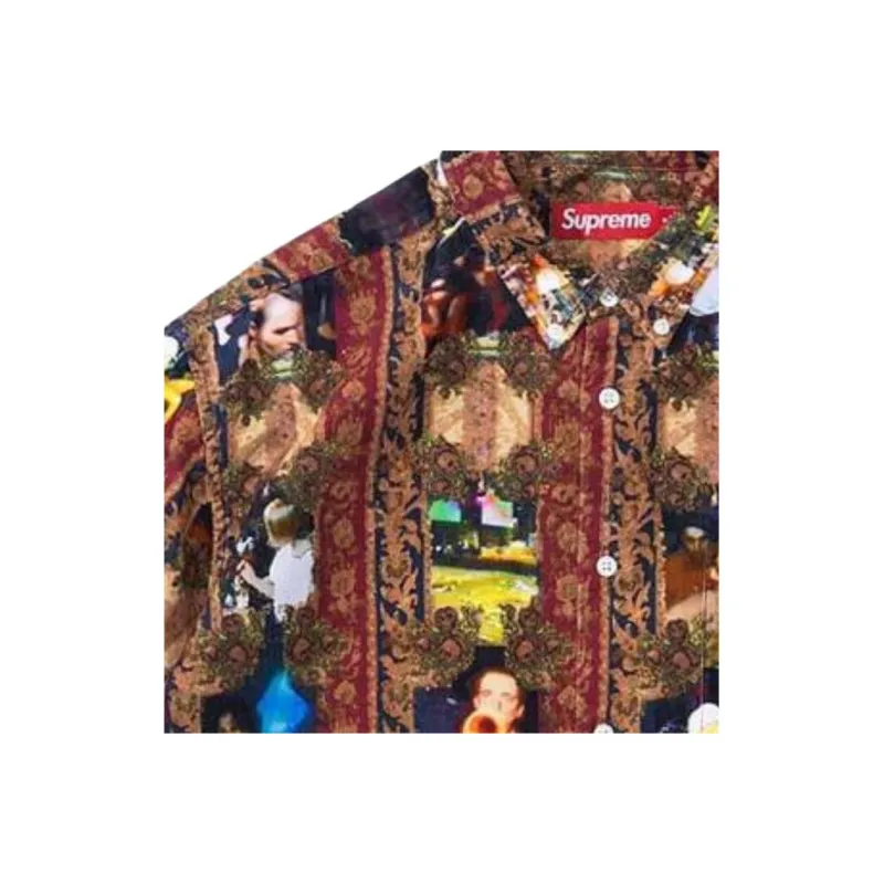 Supreme Mark Leckey Hardcore Printed Corduroy Shirt-1