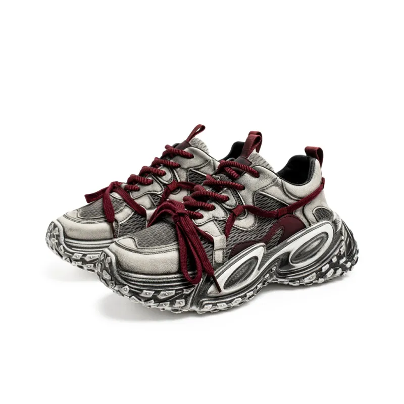 HACKBUTEER Low Top Chunky Sneakers Men's Box Included-5