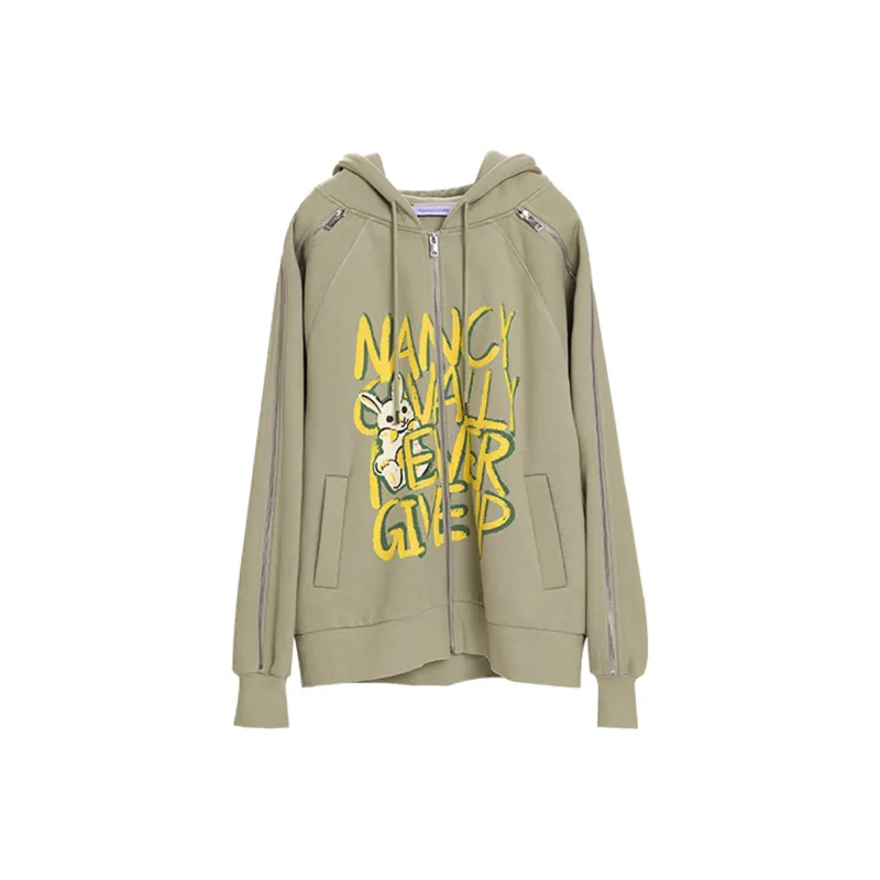 NancyCavally Sweatshirt Women's Gray Green-0