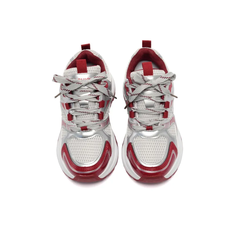 Circle Small Cushioning, Slip Resistant, Breathable, Supportive, Lightweight Low Top Chunky Sneakers Women's-10