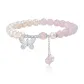 Good Fortune from The Heavens-Freshwater Pearl Pink Crystal Bracelet