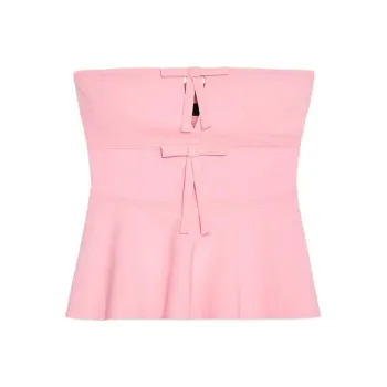 ZARA Strapless Top Women's Rose Red