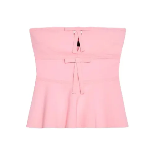 ZARA Strapless Top Women's Rose Red