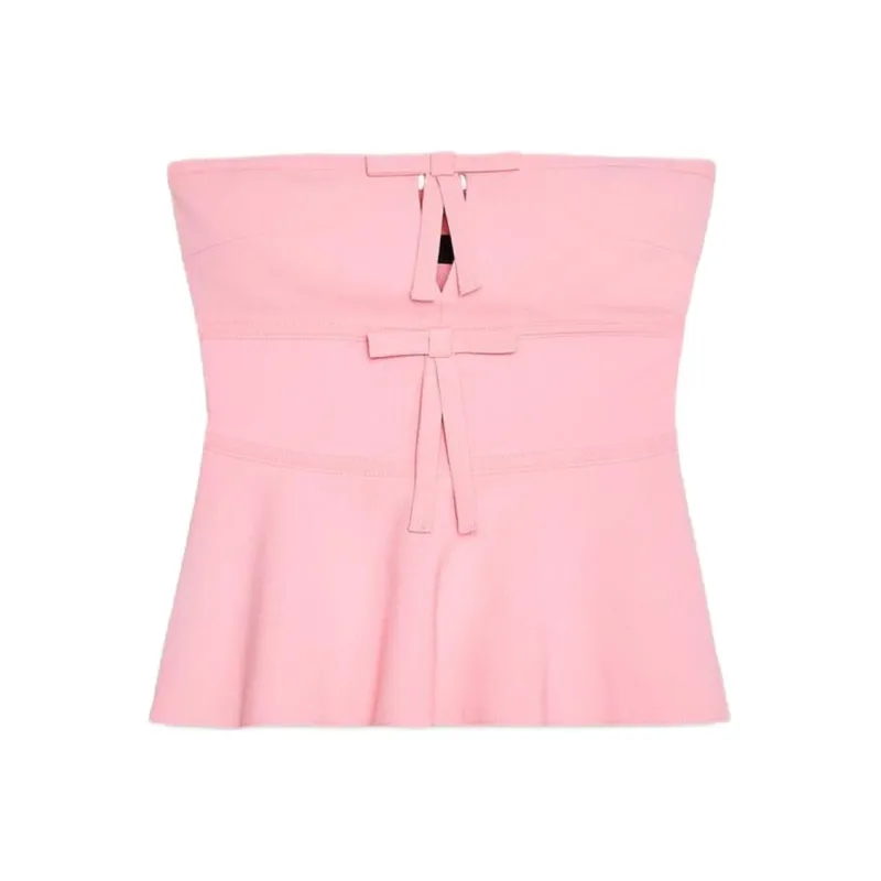 ZARA Strapless Top Women's Rose Red-0
