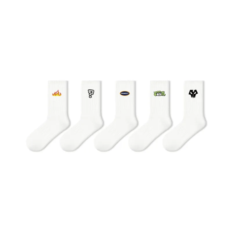 Primeet Mid Calf Socks Men's 5 Pack Happy Valley-16