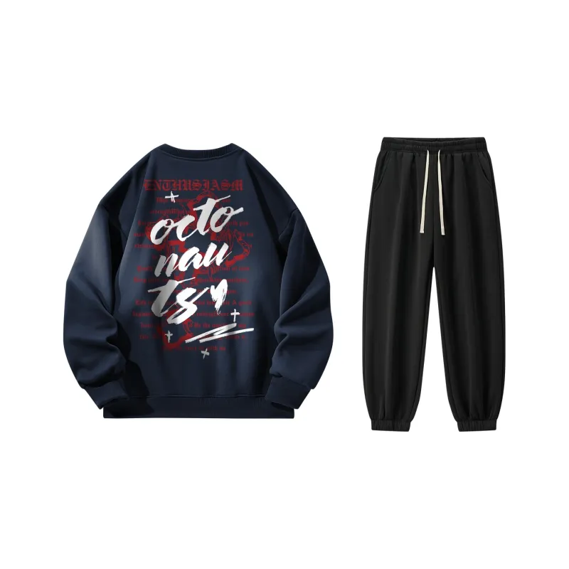 Small Columns Under The Sea Sweatshirt Set Unisex-18