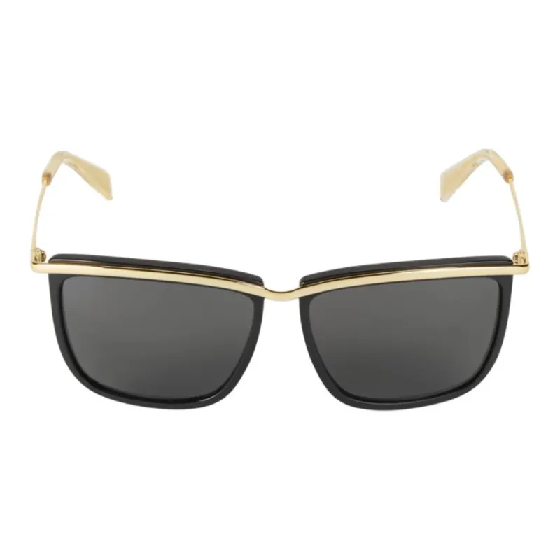 CELINE Acetate Square Sunglasses Women's Gold-1