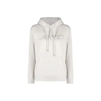 Lanvin Logo Embroidered Drawstring Hoodie