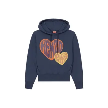 KENZO Logo Printed Drawstring Hoodie