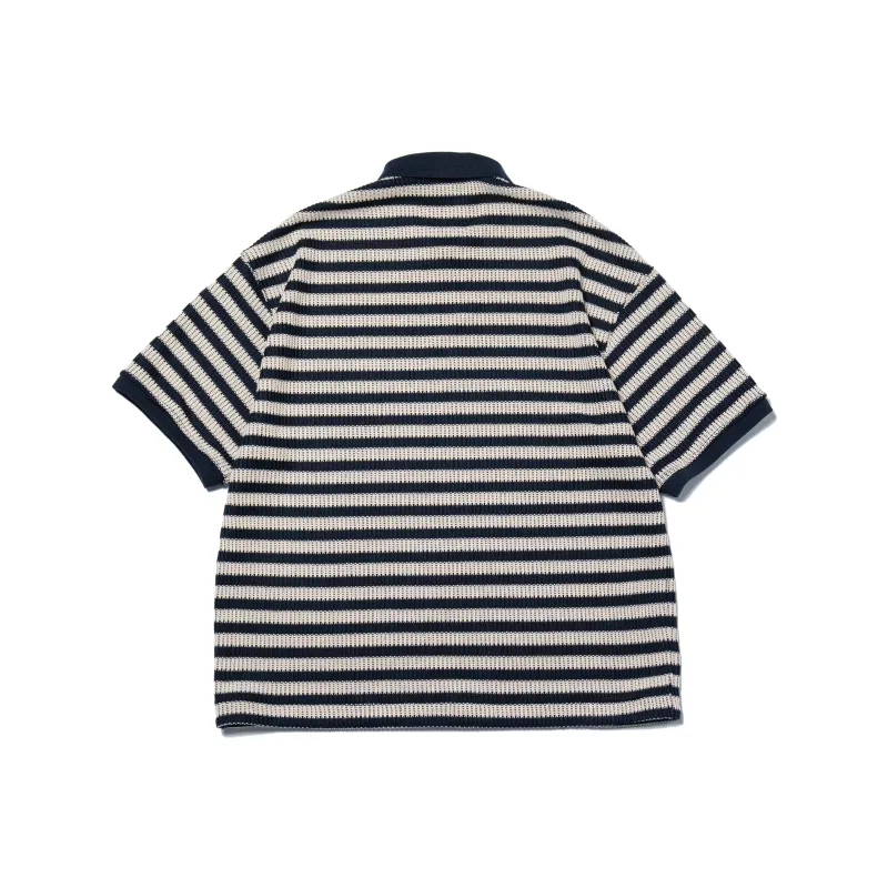 TANOXI Polo Shirt Unisex Dark Blue Stripes-1