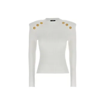 BALMAIN Fine Knitted 6 Button Jumper