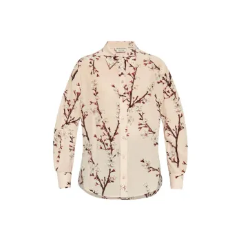 Alexander McQueen Floral Printed Long Sleeved Shirt