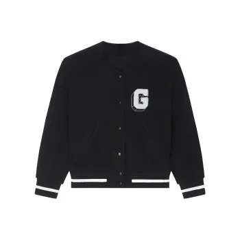 Givenchy Cutlines Bomber Varsity Jacket 'Black'