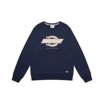 Dickies Crew Neck Sweatshirt Spring And Autumn Women's Navy Blue