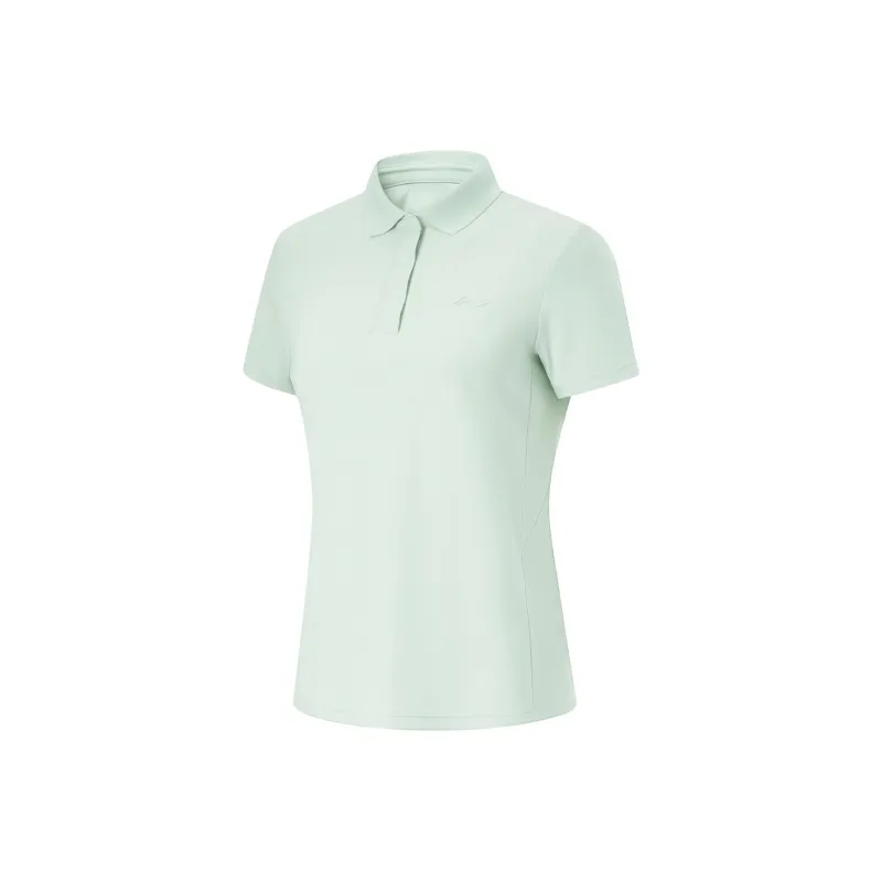 LiNing Fitness Series Polo Shirt Women's Ice Cream Green-0