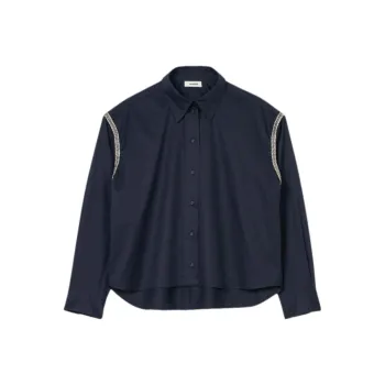 Sandro Rhinestoned Cotton Shirt