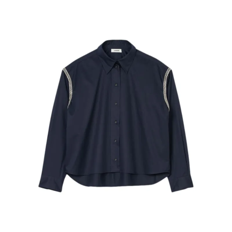 Sandro Rhinestoned Cotton Shirt-0