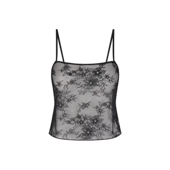 SKIMS ULTRA FINE LACE CAMI Camisole Women's ONYX/Onyx