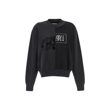 MM6 Maison Margiela Numbers Motif Panelled Sweatshirt