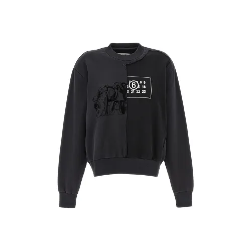 MM6 Maison Margiela Numbers Motif Panelled Sweatshirt