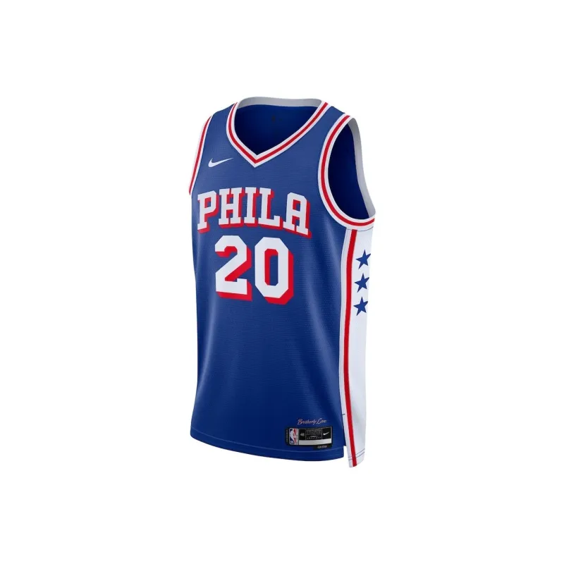 Nike x NBA Philadelphia 76ers Basketball Jersey Men's Royal Blue-0
