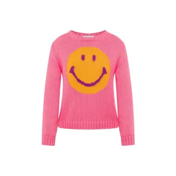 MOSCHINO Smiley Logo Intarsia Crewneck Jumper