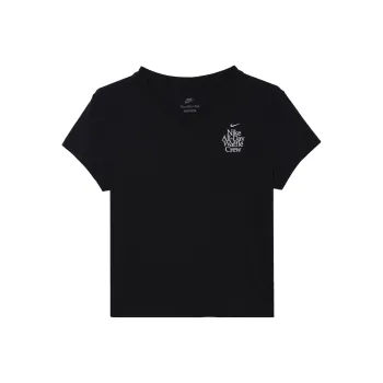 Nike Sportswear Women's Letter Strawberry Print Crewneck T Shirt Black