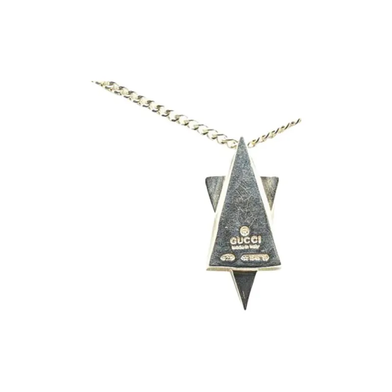 GUCCI 1990 2024 Sterling Silver Star Of David Pendant Necklace-1