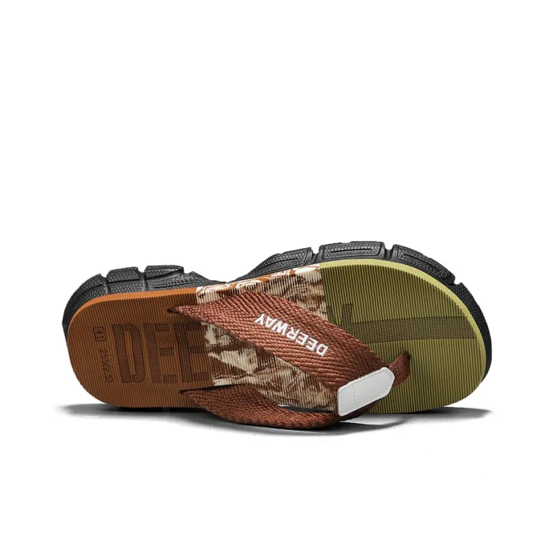 DEERWAY Slip Resistant Abrasion Resistant Odor Resistant Flip Flops Men's-11