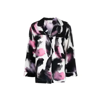 Alexander McQueen Abstract Print Button Up Shirt