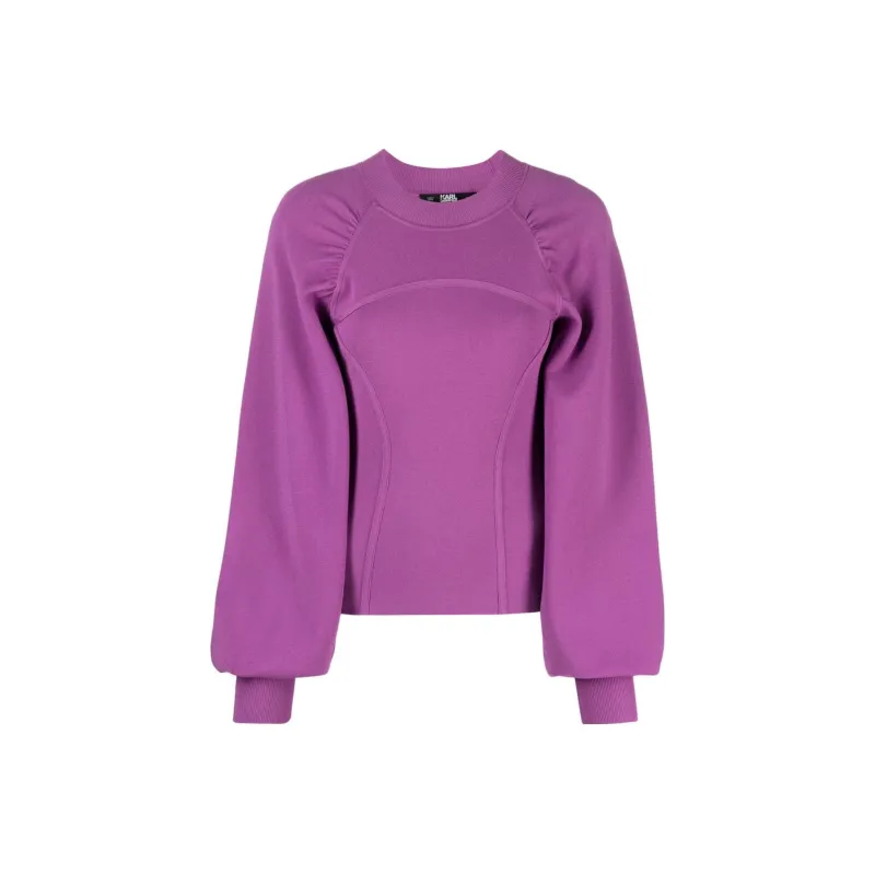 Karl Lagerfeld Puff sleeve Crew neck Sweater-0