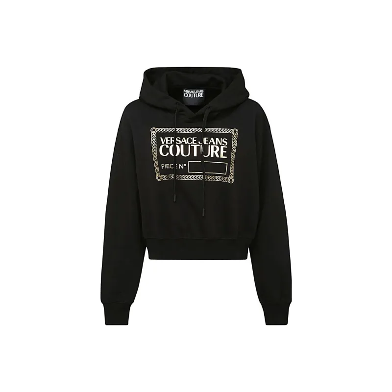 VERSACE JEANS COUTURE Logo Printed Drawstring Hoodie-0