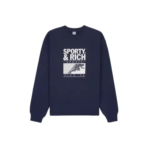 SPORTY & RICH Motion Club Logo print Sweatshirt