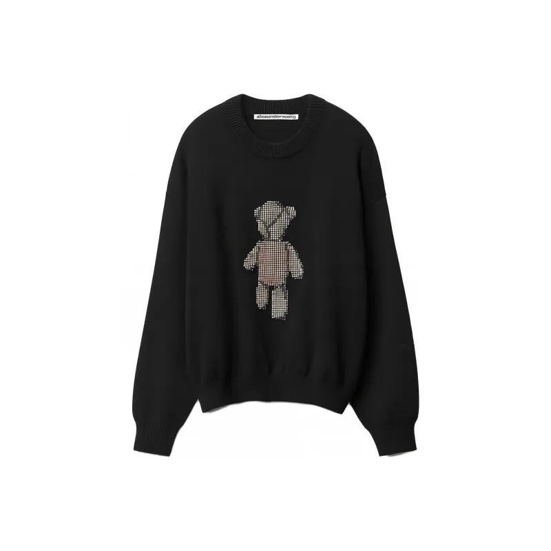 Alexander Wang Beiress Crystal embellished Wool Jumper-0