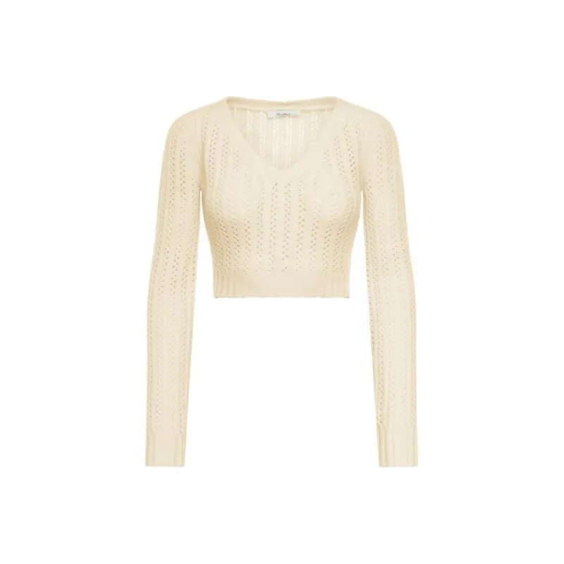 MaxMara V Neck Long Sleeved Top-0