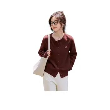 Mo Han Yi Mei Knitwear Women's Burgundy