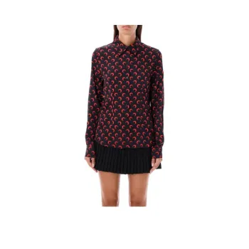 Marine Serre Moon Printed Long Sleeved Shirt