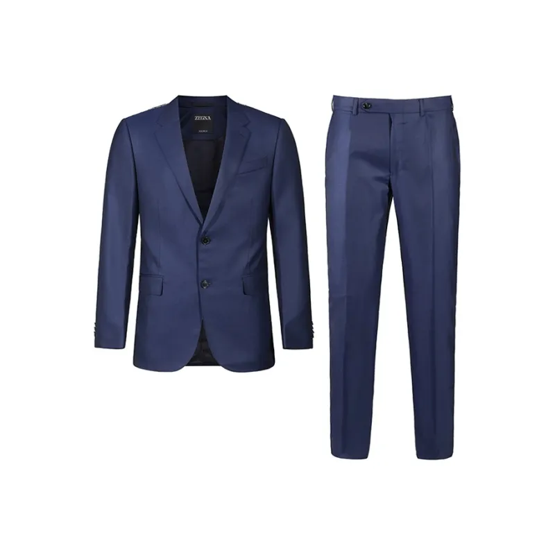 Zegna FW24 Business Suit Men's Dark Blue-0
