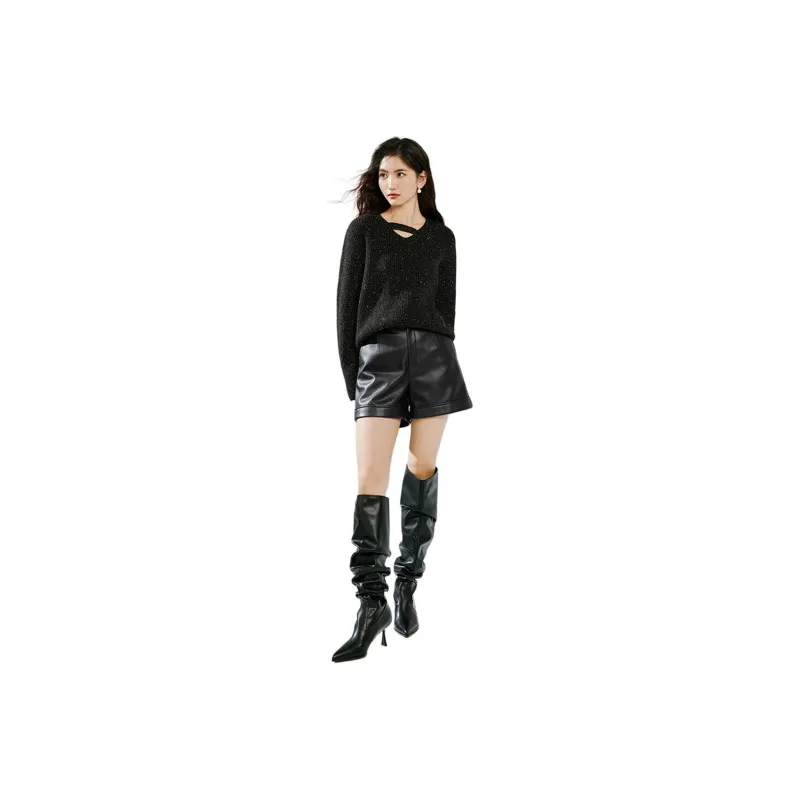 Hopeshow Knitwear Women's Black-0